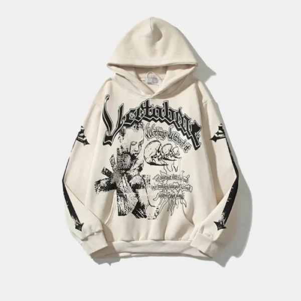 Vertabrae Logo Hoodie Cream