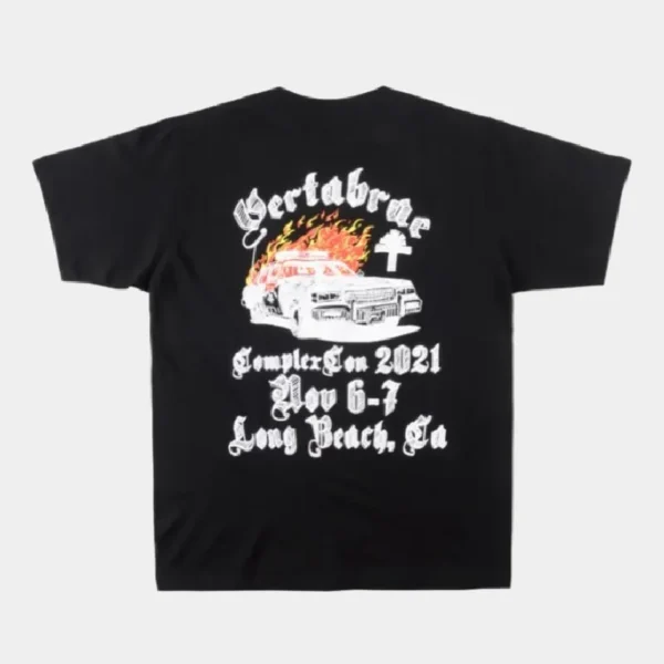 Vertabrae Nothing Without it Fire T Shirt Black (2)