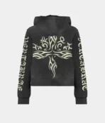 Vertabrae Tattoo Zip Up Hoodie Black (2)